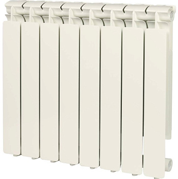 Радиатор алюм. STOUT Bravo 500 8 секций боковое подключение RAL9010